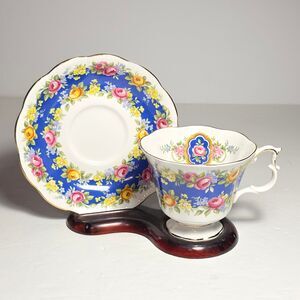 Royal Albert Teacup and Saucer Adoration Blue